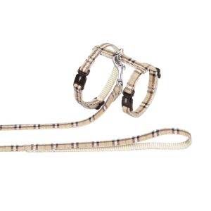 Kattesele m/line Tartan beige