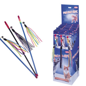 Display, fiskestang m/striber & klokker 36 stk