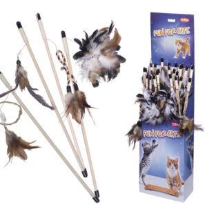 Kattelegetøj display fiskestang 24 stk.