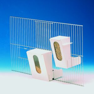 Foderautomat i plastik til dør