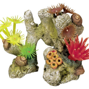 Akvariedekoration - Coral stone med plants