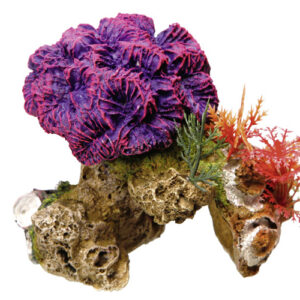 Akvariedekoration - Coral Stone med plants