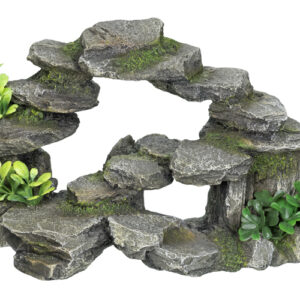 Akvariedekoration - Rocky Arch med plants