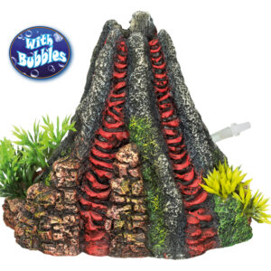 Akvariedekoration - Volcano med plants