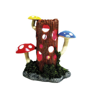 Akvariedekoration - Log med Mushrooms med LED