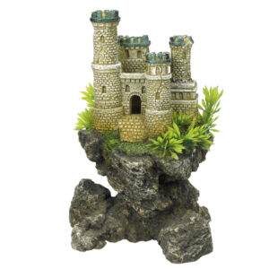 Akvariedekoration - Castle - med plants