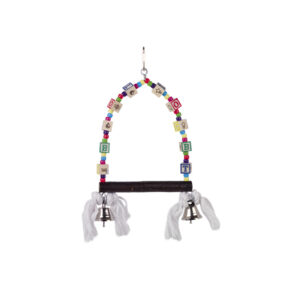 Gynge til fulge med farvede træblokke