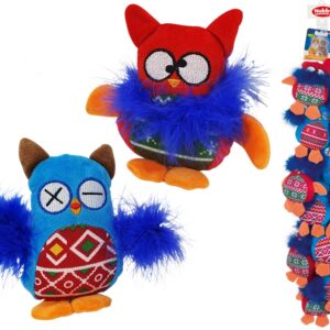 Strip 12 stk - Plys Ugler med Catnip