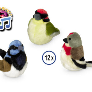 Strip 12  stk. - plys fugl med lydchip