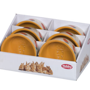 Display 6  stk. Gnaver keramik skål CARROT