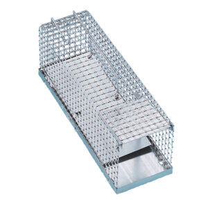 Rottebur-fælde med stålpladevippe