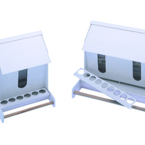 Foderautomat i plastik for undulater