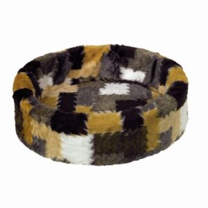 Plys seng, rund Patchwork