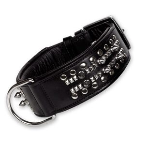Læderhalsbånd Delgado, sort