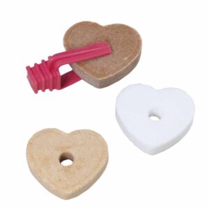 Hjerte m/ophæng, 3 stk. ca. 30g