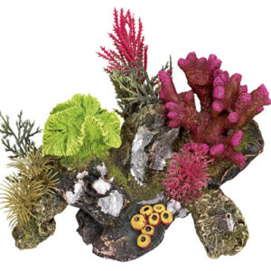 Akvariedekoration - Coral stone med plants