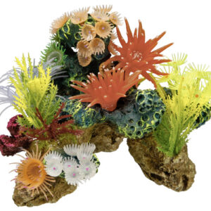 Akvariedekoration - Coral stone med plants