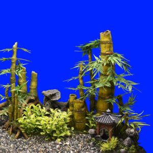 Akvariedekoration - Asian Temple med plants