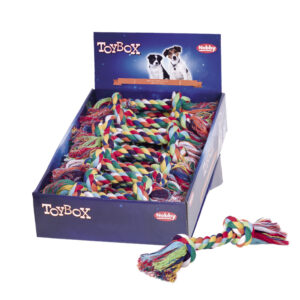 Display 18 stk - Legetøj knudereb, 90 g.