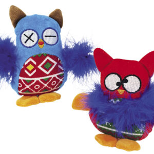 Strip 12 stk - Plys Ugler med Catnip