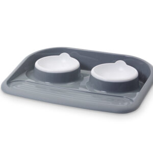 Foderstation "Butler", 45 x 36 x 8 cm / 2 x 0,3 l