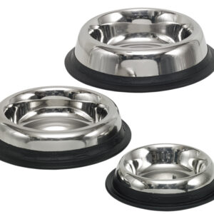 Rustfrit stål skål ROYAL flat, anti slip