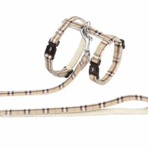 Kattesele m/line Tartan beige