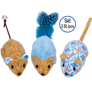 Plysmus m. catnip 3 stk blå