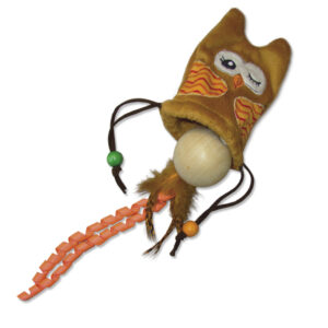 Plys ugle med træbold