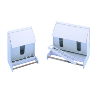 Foderautomat i plastik for undulater