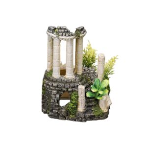 Akvariedekoration - Antique column med plants