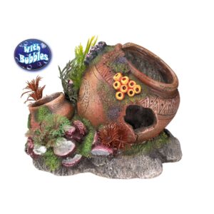 Akvariedekoration - Jar med shells med plants