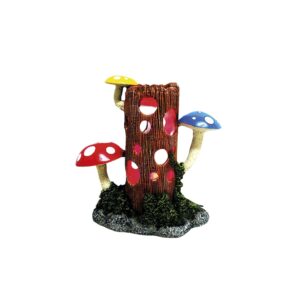 Akvariedekoration - Log med Mushrooms med LED