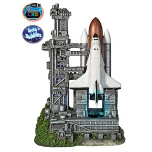 Akvariedekoration - Space shuttle med launch pad and LED