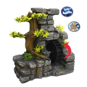 Akvariedekoration  WALL WITH WATER WHEEL