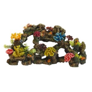 Akvariedekoration CORAL STONE med planter