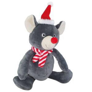 Plush Xmas mouse, 39 cm