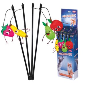 Display 24 stk. - Drillepind med sjove frugter og Catnip
