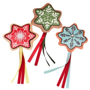 Xmas plush Snowflakes w.Catnip, Display 24 pcs