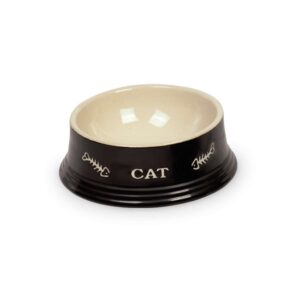 Cat keramikskål, beige/sort, 0,25 l / ø 13,5 cm