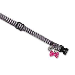 Kattehalsbånd Pepita, sort-hvid