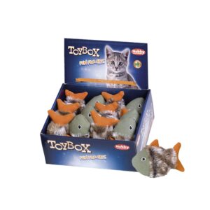 Kattelegetøj, fisk 12 stk (Display)