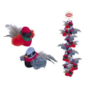 Strip 12 stk., Plys fugl med lyd