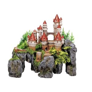 Akvariedekoration - Castle med plants