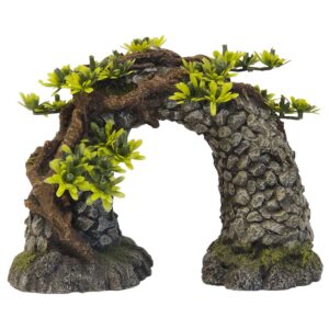 Akvariedekoration STONE ARCH med planter