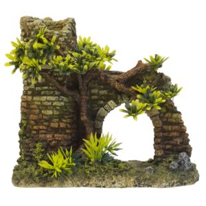 Akvariedekoration TOWER WITH ARCH med planter