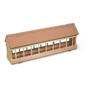 Fodertrug, træ, 60 cm (B)