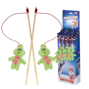 Xmas cat rod "GRIMO" w.Catnip, Display 20 pcs
