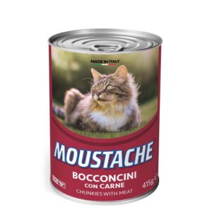 Moustache Dåsemad til kat med oksekød 415 g